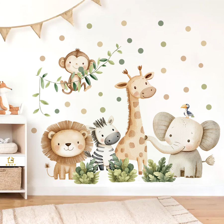 Baby Nursery Decor Boy - Boho 숲 동물 벽 스티커 어린이