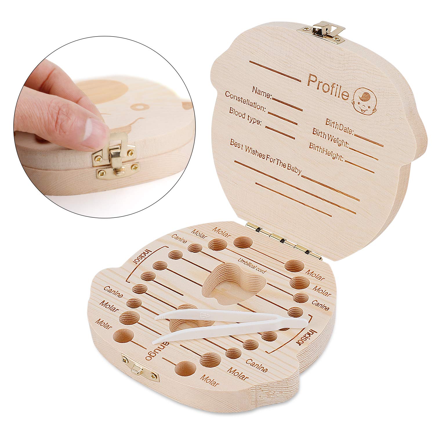 Baby Keepsake Box - 새로운 디자인의 소나무 원목 아기 치아