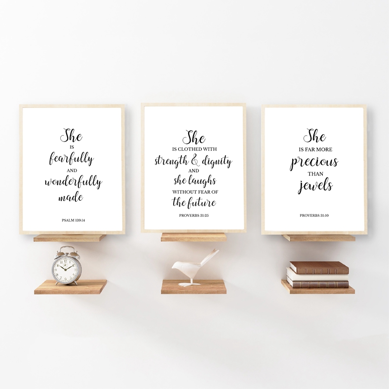 Baby Nursery Letters - 성경 구절 견적 기독교 월 아트