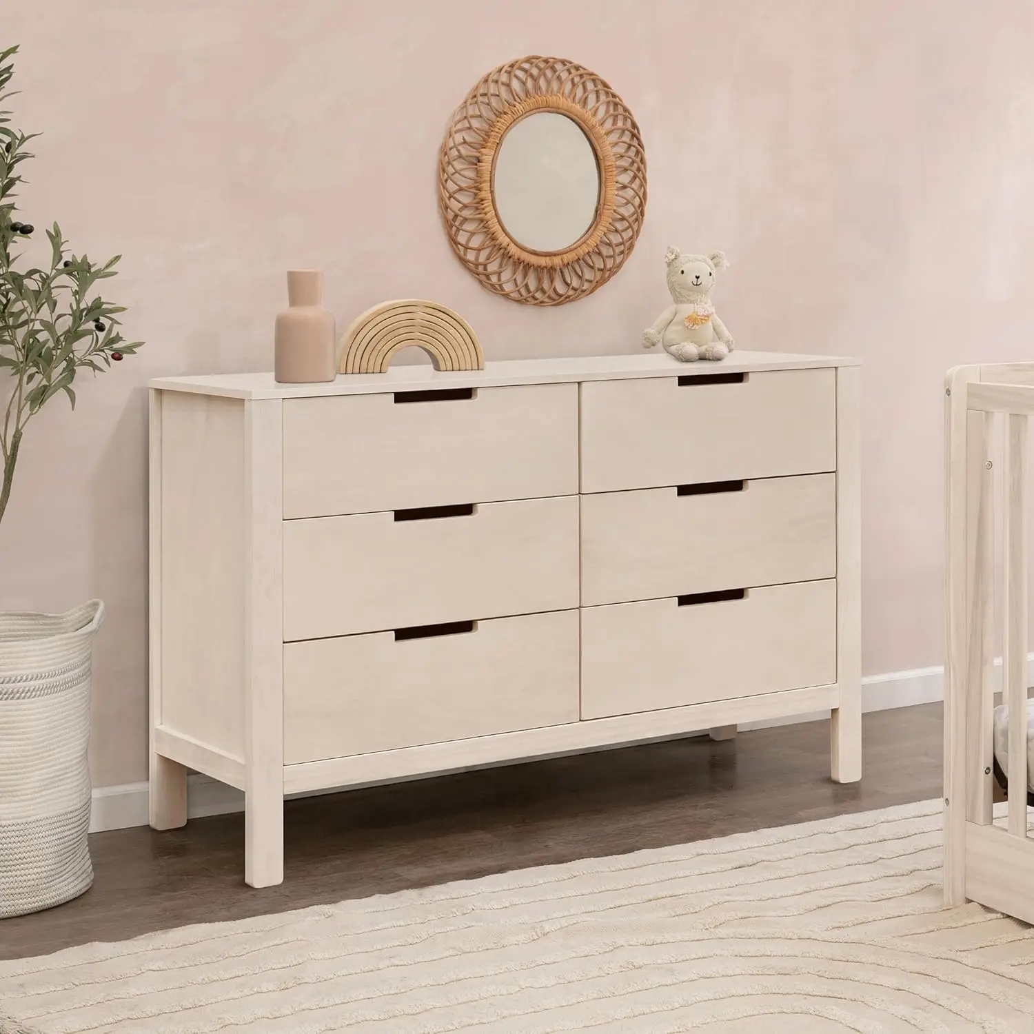 Baby Nursery Dresser - 아기방용 더블 서랍장, 침실용 6단 서랍장