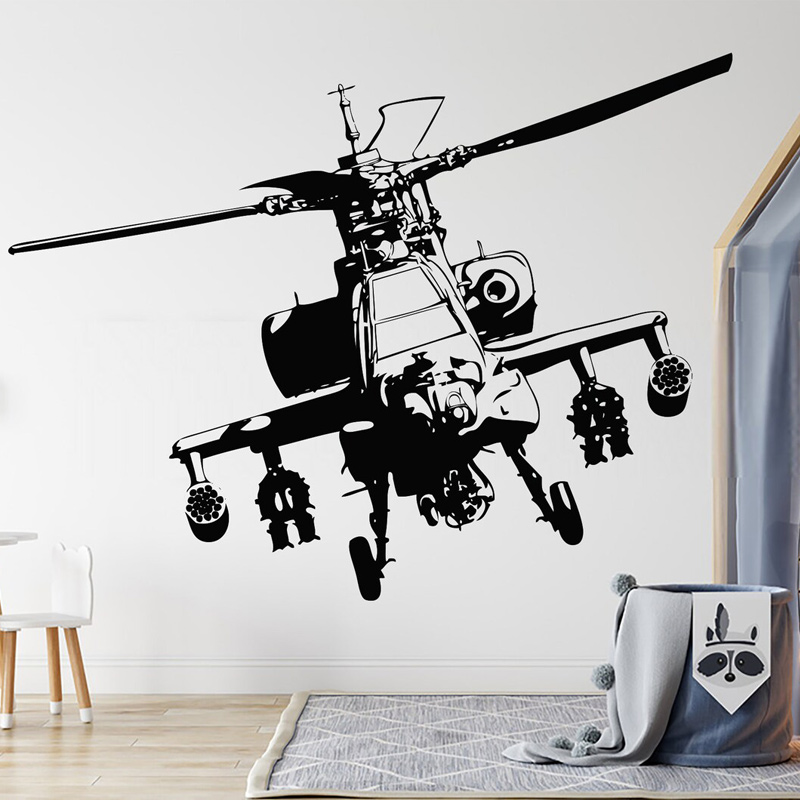 Baby Nursery Wall Mural - 헬리콥터 밀리터리 벽 데칼, 영웅 군인