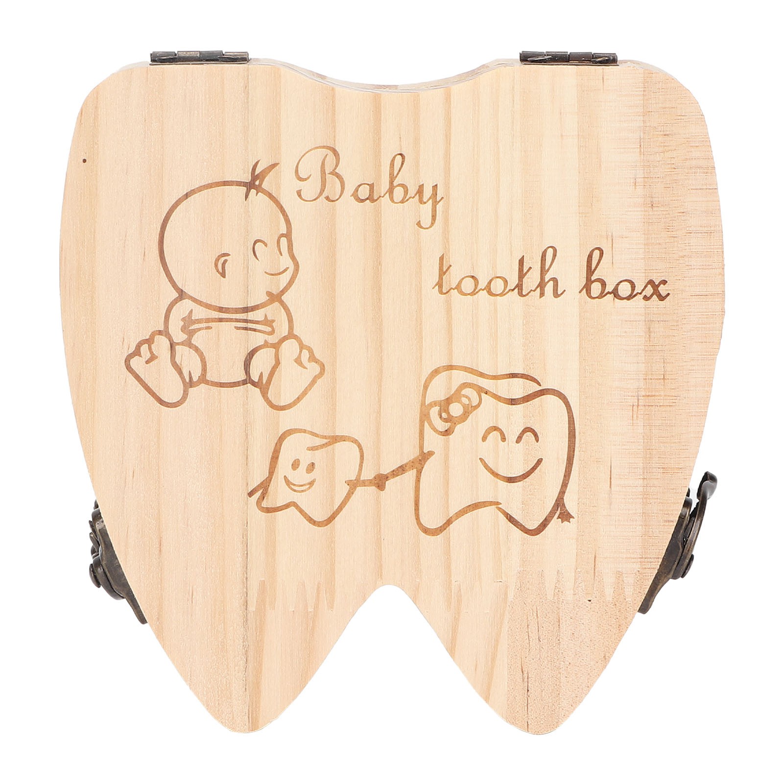 Baby Keepsake Box - 치아 보관 나무 상자 아기 치아