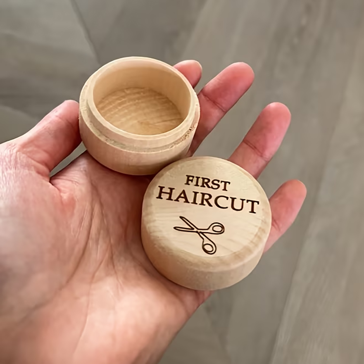 Baby Keepsake Box - 너도밤나무 아기 태아털 보관함 휴대용 추억