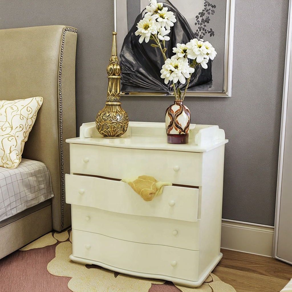Baby Nursery Dresser - 모던 미니멀리스트 원목 다용도 서랍장 아기용품