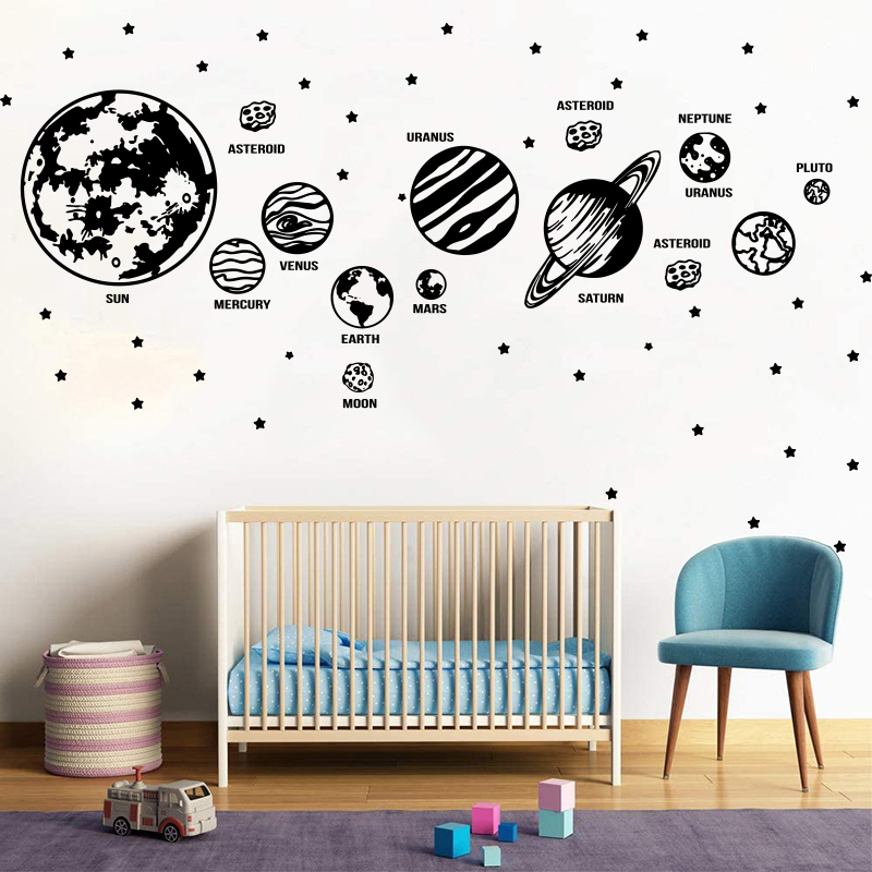 Baby Nursery Package - 대형 행성 태양계 별 천문학 벽
