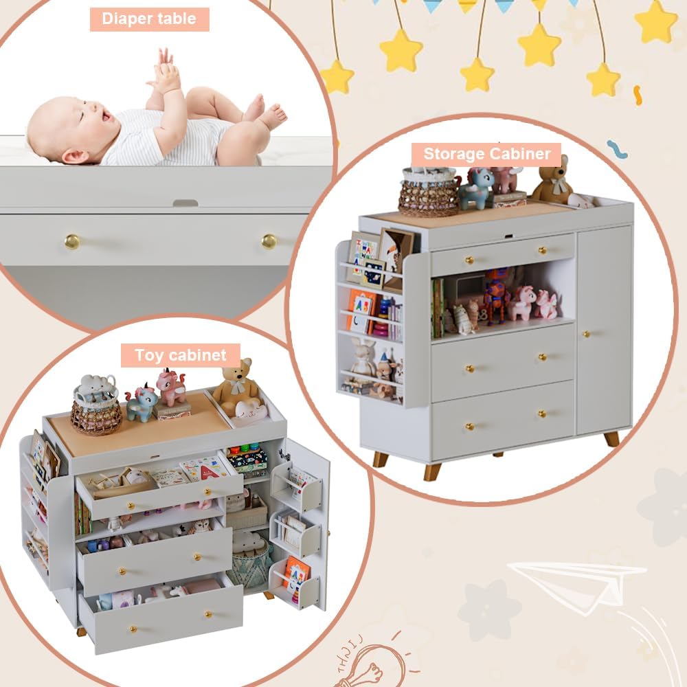 아기 기저귀 교환대가 있는 유아용 서랍장, 모던한 기저 - Baby Nursery Dresser 리뷰 및 가격