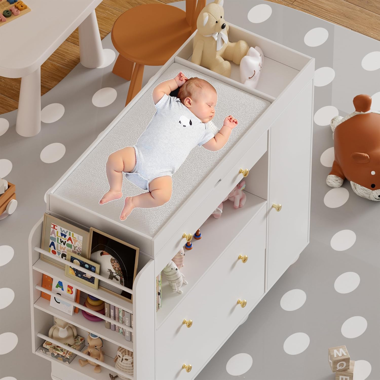 아기 기저귀 교환대가 있는 유아용 서랍장, 모던한 기저 - Baby Nursery Dresser 리뷰 및 가격