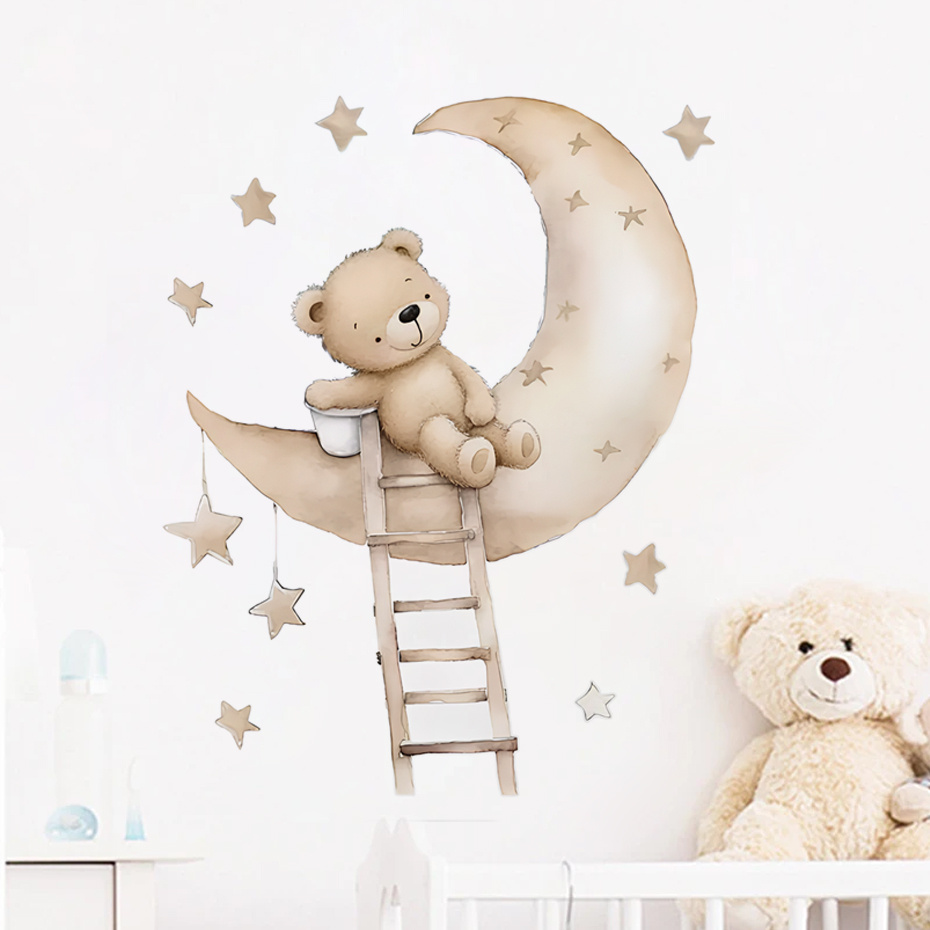 귀여운 곰 스타 구름 벽 스티커 어린이 방 소녀 소년  - Baby Nursery Decor Boy 리뷰 및 가격