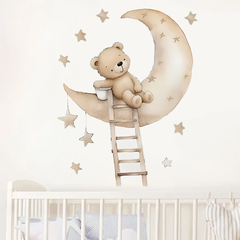 귀여운 곰 스타 구름 벽 스티커 어린이 방 소녀 소년  - Baby Nursery Decor Boy 리뷰 및 가격
