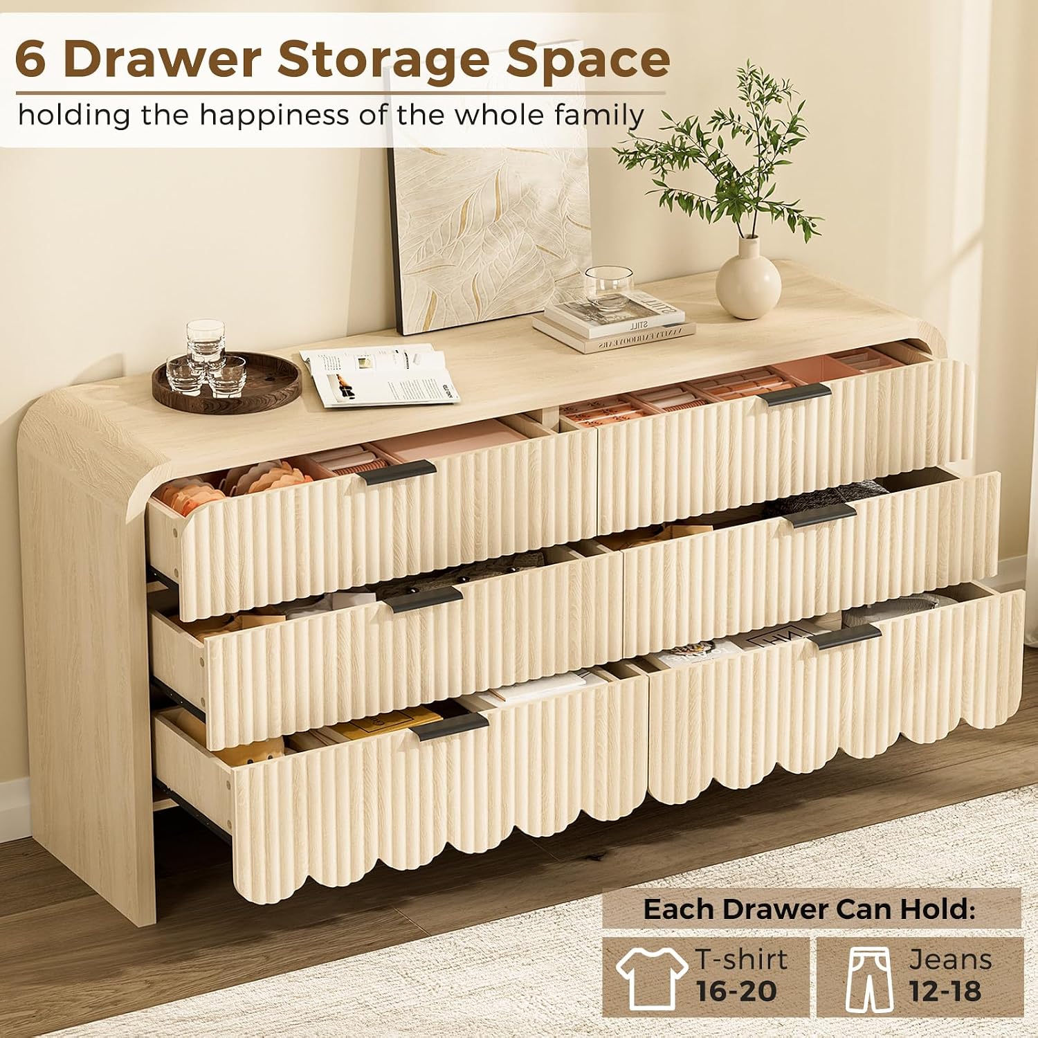 나무 6단 서랍장, 아기방 수납 서랍장, 금속 손잡이, - Baby Nursery Dresser 리뷰 및 가격