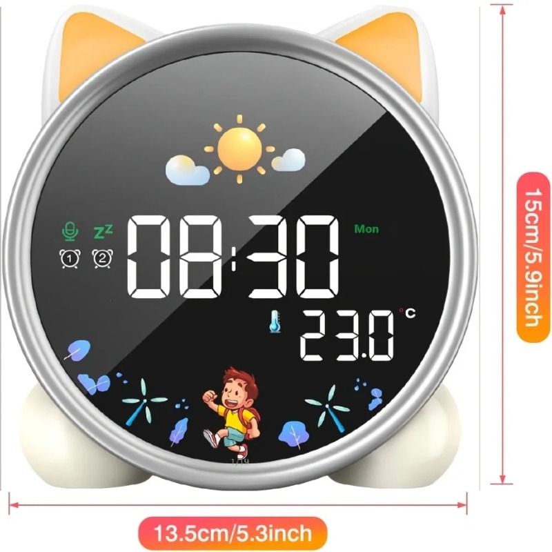 어린이 알람 시계, 일어나기 쉬운 디자인, 수면 교육기 - Sound Sleep Trainer Clock 리뷰 및 가격