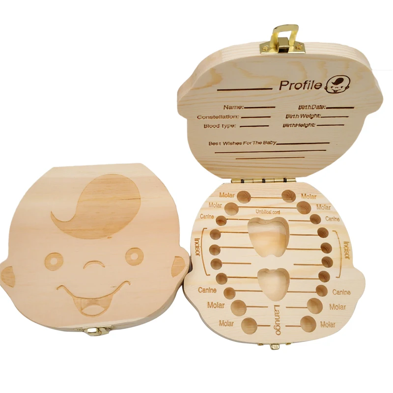 아기 치아 상자 나무 어린이 우유 치아 주최자 보관 소 - Baby Keepsake Box 리뷰 및 가격