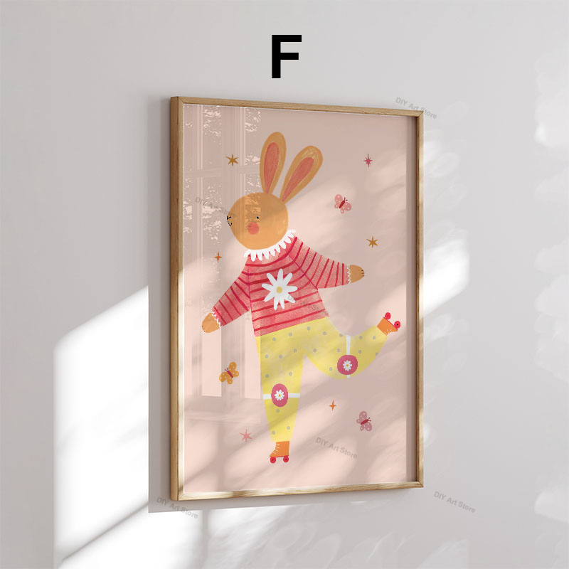 재미있는 만화 동물 보육원 벽 장식 캔버스 그림 곰 호 - Baby Nursery Pictures 리뷰 및 가격