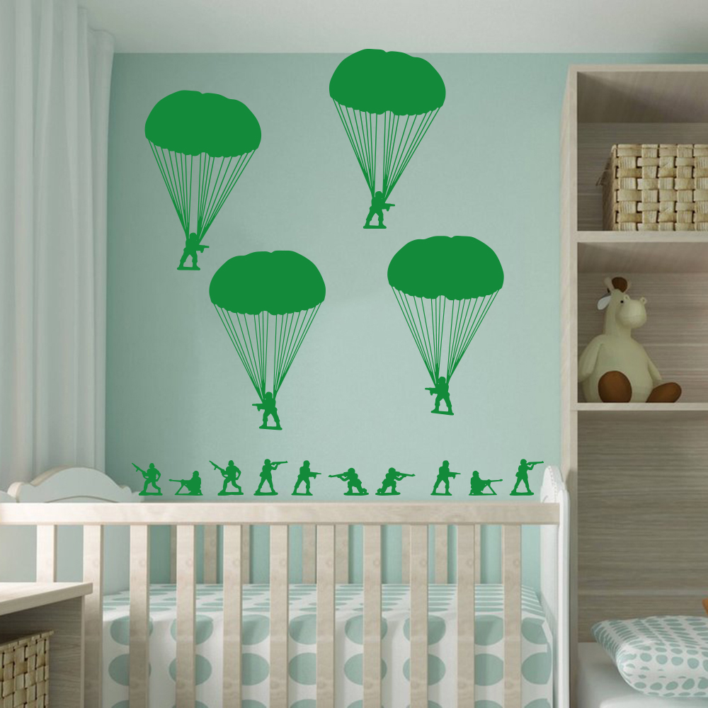 육군 남자 군인 낙하산 병사 벽 스티커, 아기 보육 어 - Baby Nursery Package 리뷰 및 가격