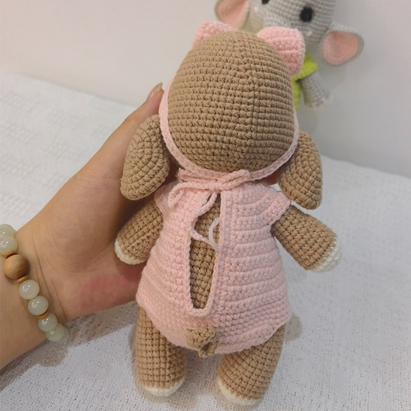 수제 크로셰 코끼리 커플 플러시 장난감 - 귀여운 부드 - Baby Nursery Elephant 리뷰 및 가격