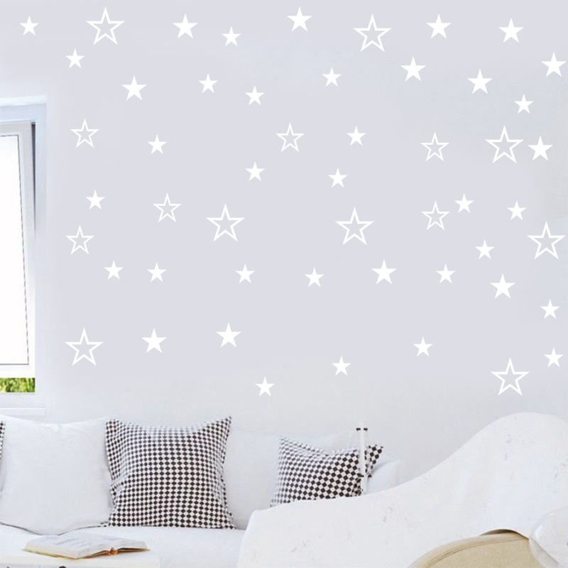 혼합 크기 중공 솔리드 별 벽 스티커 어린이 방 보육  - Baby Nursery Wall Mural 리뷰 및 가격