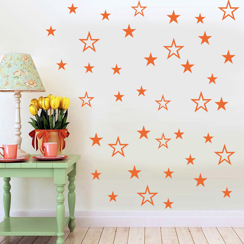 혼합 크기 중공 솔리드 별 벽 스티커 어린이 방 보육  - Baby Nursery Wall Mural 리뷰 및 가격