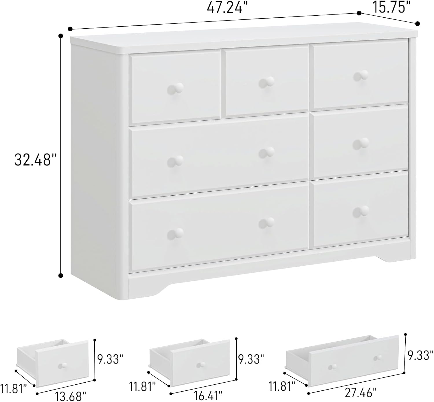 7단 서랍장 어린이용 수납장 다기능 원목 대형 서랍장  - Baby Nursery Dresser 리뷰 및 가격