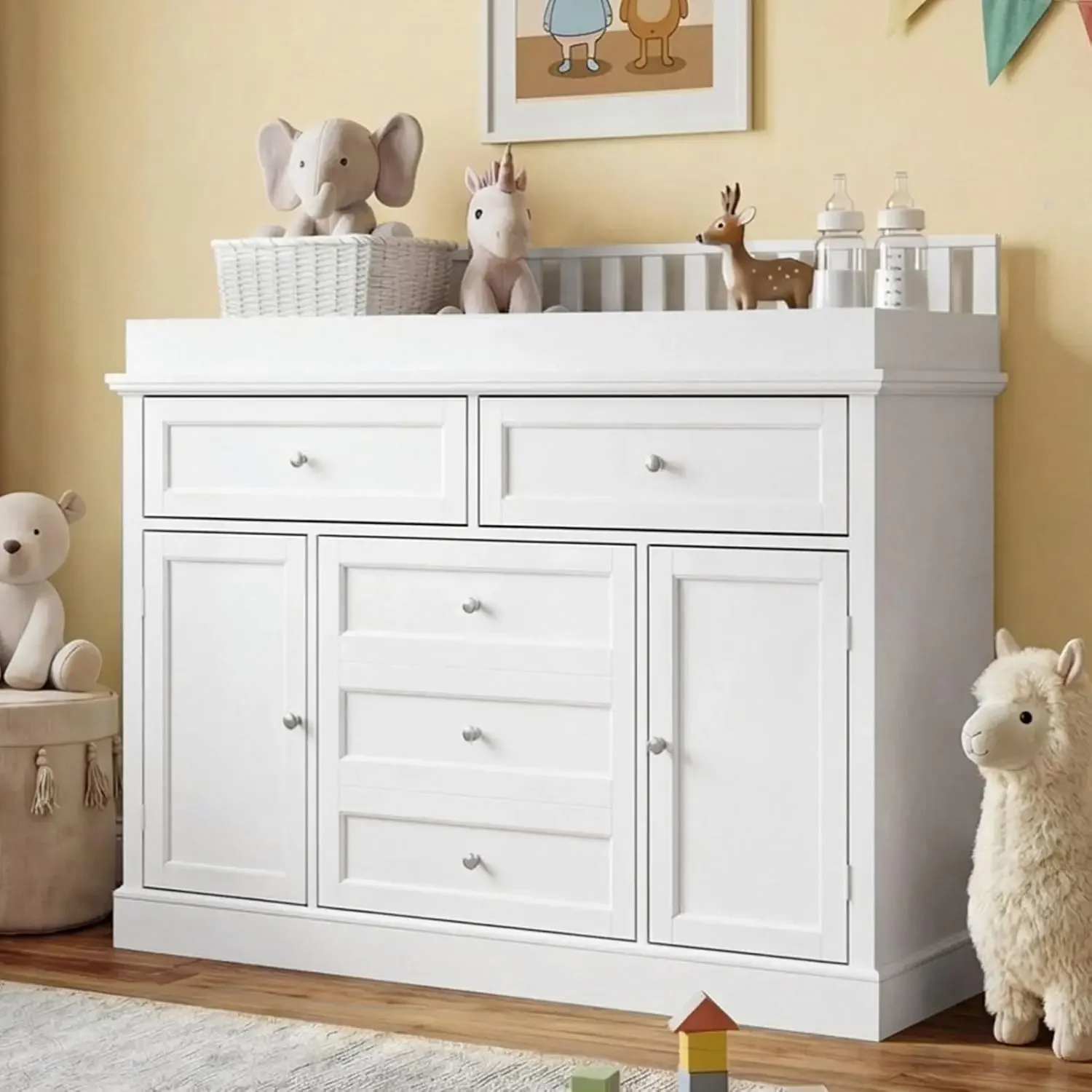 46개의 서랍과 문이 있는 아기용 화이트 드레서(기저귀 - Baby Nursery Dresser 리뷰 및 가격