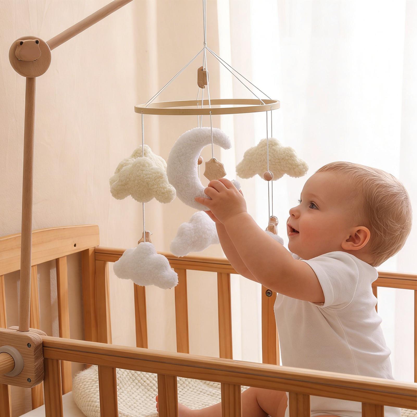 나무 아기 침대 모빌 벨 딸랑이 장난감 부드러운 만화  - Baby Nursery Decor Boy 리뷰 및 가격